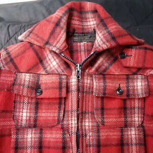 Vintage 70s Waterproof Wool Chore Coat Plaid